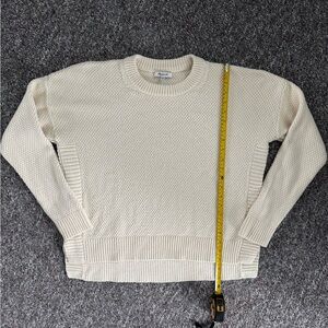 Madewell womens Pickford Cream Crewneck Pullover knit Sweater size medium